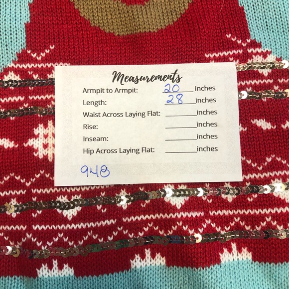 Holiday Time Reindeer w/ Sparkly Eyewear Sweater Christmas Fun Party Wear!🎄 - Picture 8 of 8